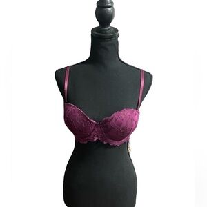 3/25$ (Mix)Simply Styled  Plum Lace Bra 36B